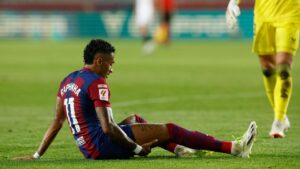 Barcelona confirma el tiempo de baja de Raphinha tras lesionarse ante el Sevilla