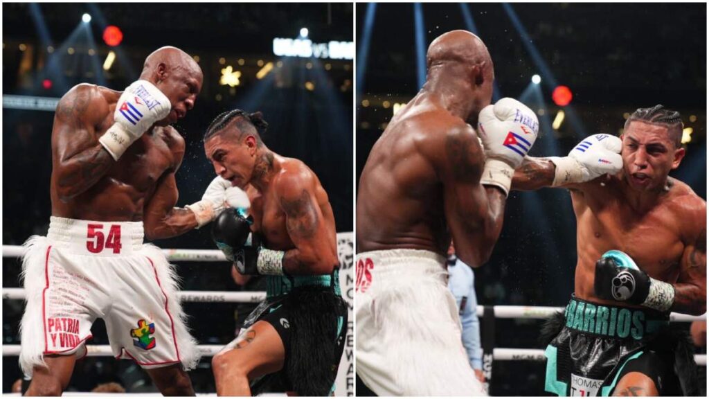 Mario Barrios vence a Yordenis Ugás | X: @premierboxing