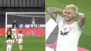 ¿La peor falla en la carrera de Mauro Icardi? Penal a dos toques: ¡Y falla con la portería vacía!