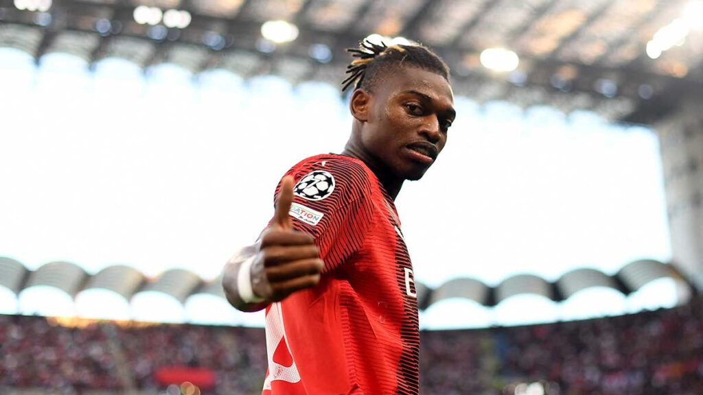 Rafael Leão marcó el solitario gol del partido. Reuters