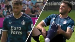 Lesión de Santi Giménez con el Feyenoord que enciende las alarmas en la selección mexicana