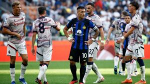 Inter deja escapar la ventaja y empata con Bolonia