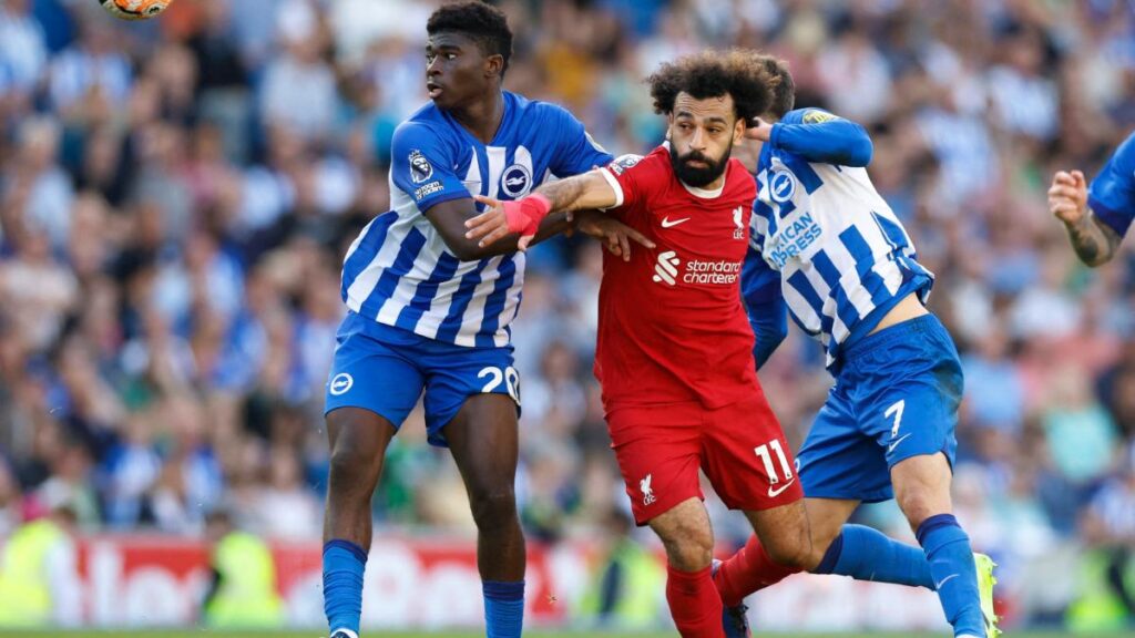 Mohamed Salah se apuntó con un doblete en la visita del Liverpool al Brighton, sin embargo, no fue suficiente para llevarse los tres puntos