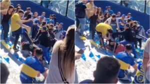 ¿En qué pensaba? Aficionado de River se infiltra en la porra de Boca y es brutalmente golpeado