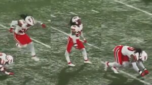 ¡Qué dolor! Jugador de la NCAA sufre terrible caída mientras celebra un tackle