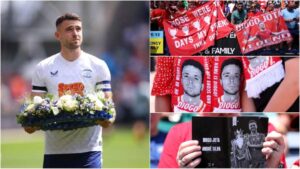 Emotivo homenaje del Preston a Diogo Jota en el amistoso contra el Liverpool